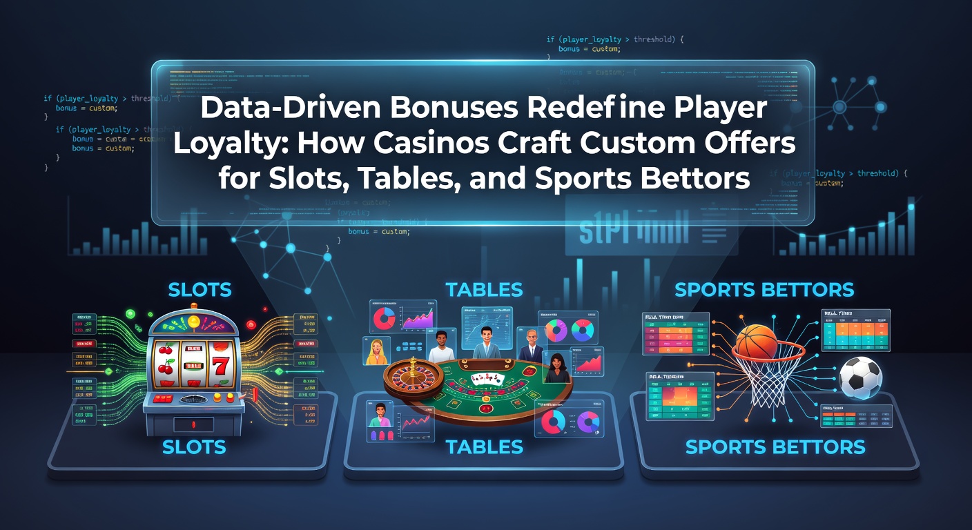 Digital dashboard displaying player analytics and customized bonus offers in a modern casino interface