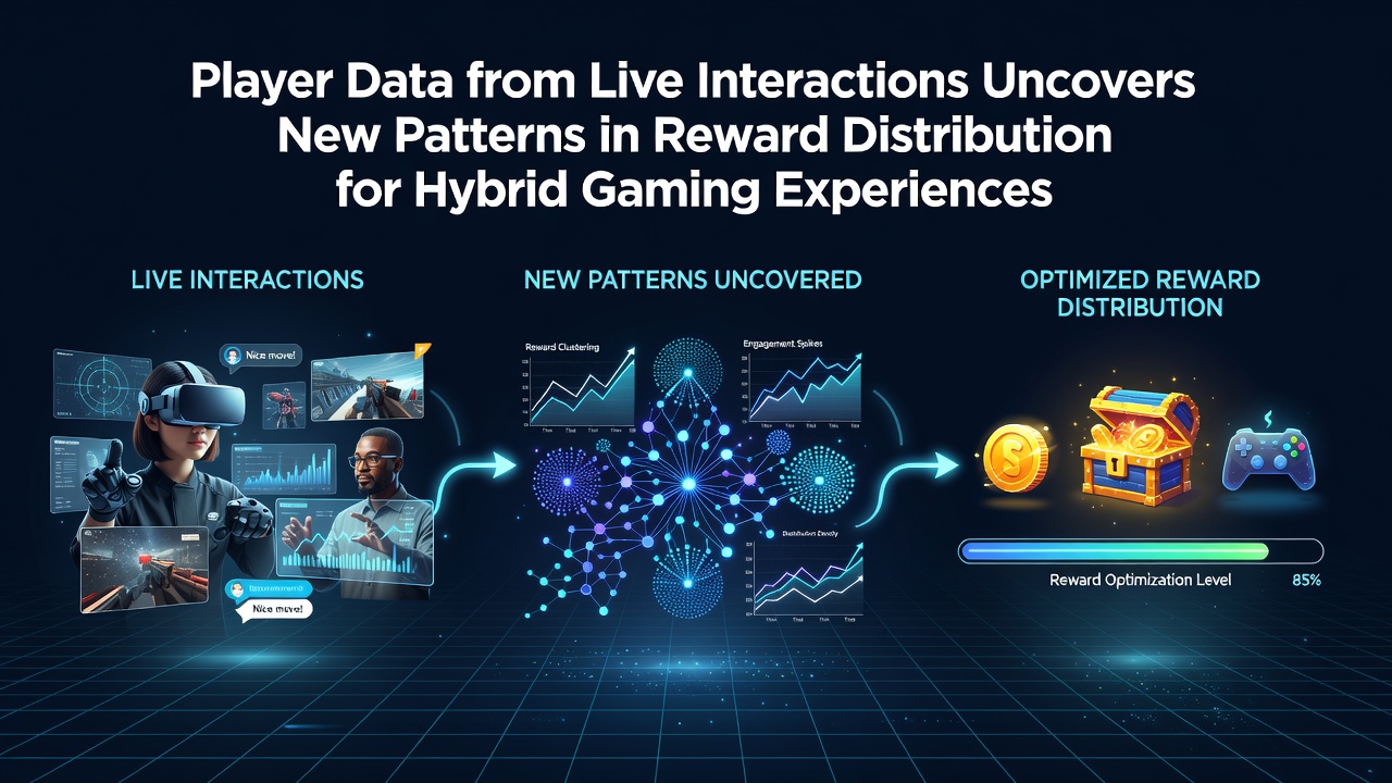 Visual representation of player data analytics showing reward patterns across hybrid gaming platforms with live dealer and mobile slot elements