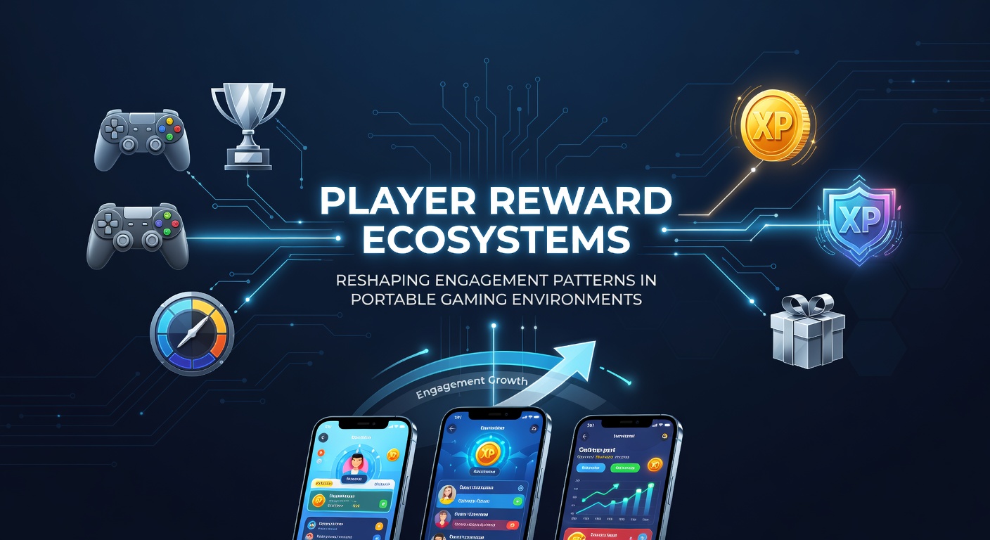 Mobile gaming interface displaying layered reward systems and player progress tracking on portable devices