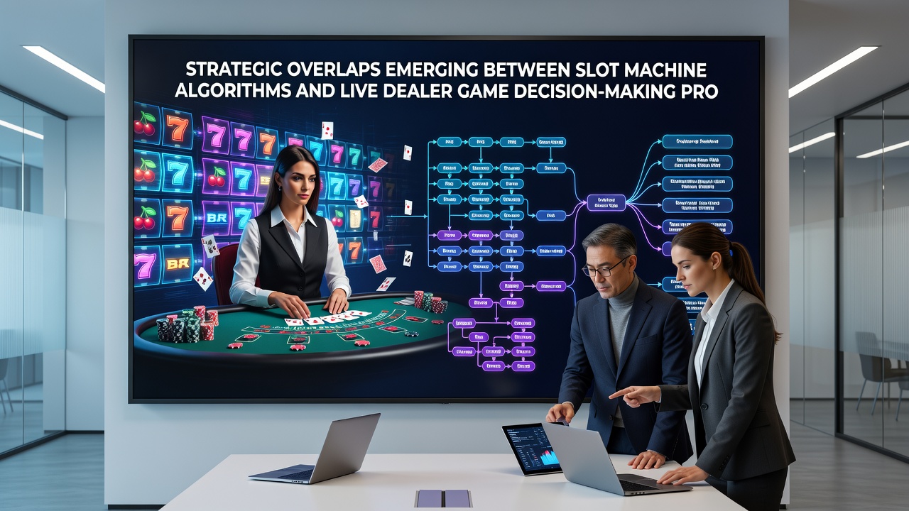 Illustration of data flows between slot algorithms and live dealer decision systems